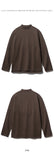 FEPL(ペプル) Soft cotton mockneck long sleeve t-shirt brown JDLT1340