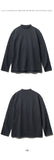 FEPL(ペプル) Soft cotton mockneck long sleeve t-shirt charcoal JDLT1340