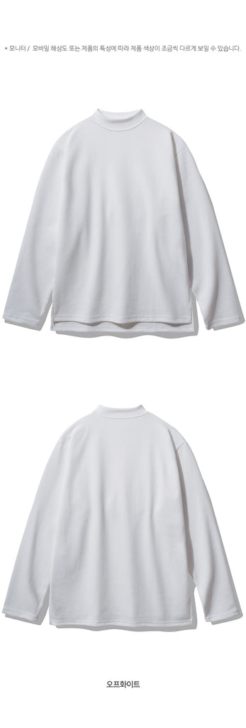 FEPL(ペプル) Soft cotton mockneck long sleeve t-shirt off white JDLT1340