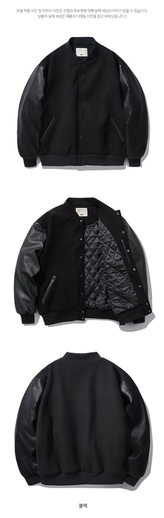 FEPL(ペプル) Minimal overfit stadium jacket black JDOT1319