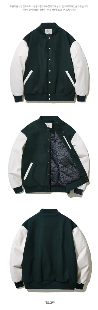 FEPL(ペプル) Minimal overfit stadium jacket darkgreen JDOT1319