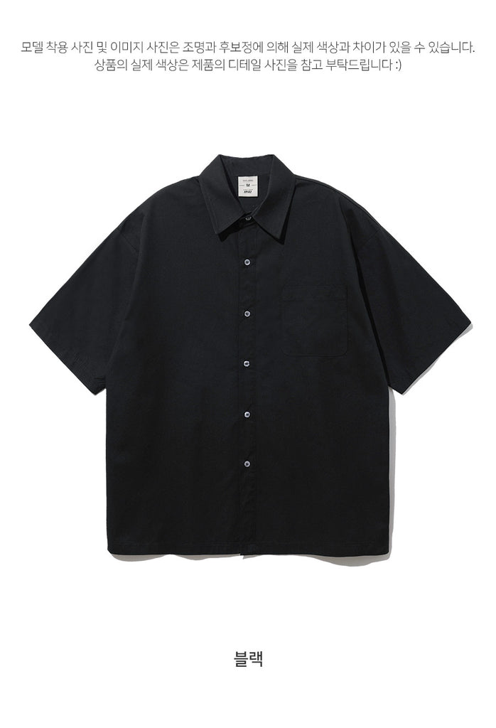 FEPL(ペプル) Must have Cotton Half sleeve shirts black KYSS1311