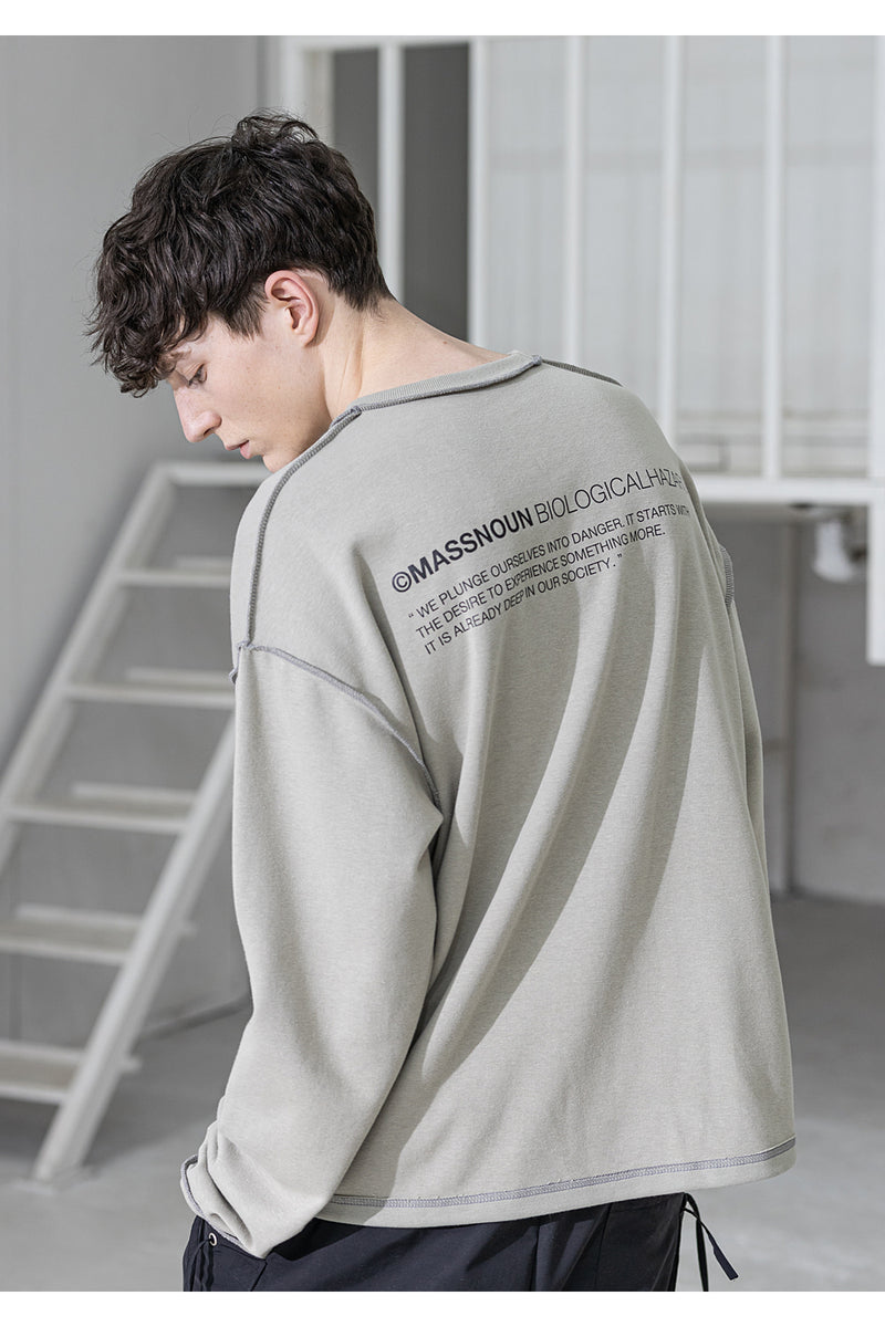 メスノウン(MASSNOUN) CAMPAIGN RAW EDGE OVERSIZED LONG SLEEVE MSZLS001-KK