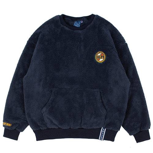 ロマンティッククラウン(ROMANTIC CROWN) ALL FLEECE POCKET CREW NECK_NAVY