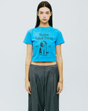 NCOVER（エンカバー）ENGLISH SHEEP DOG CROP TSHIRT-BLUE