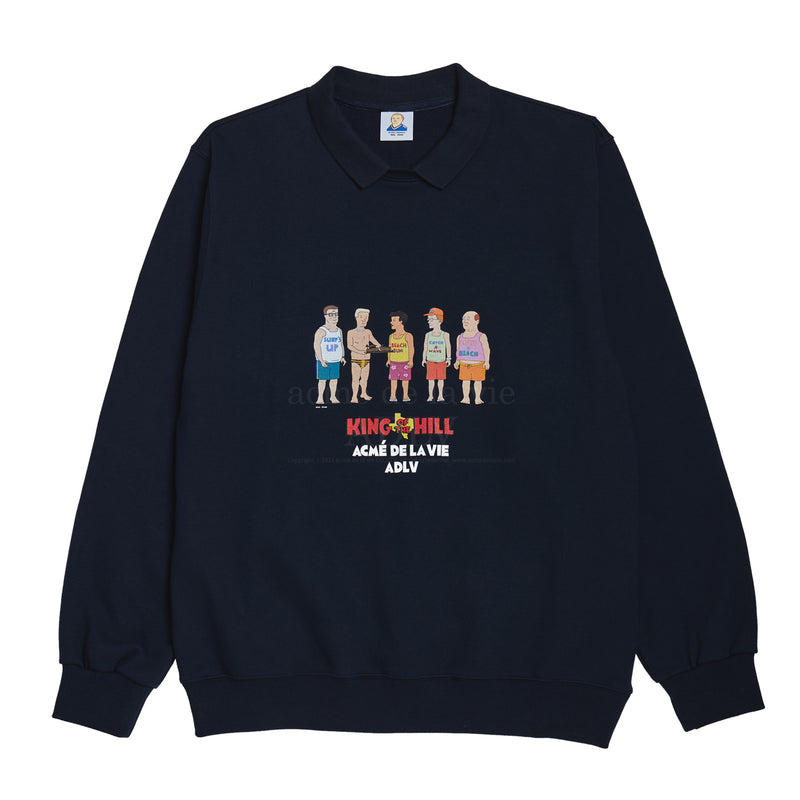 アクメドラビ(acme' de la vie)  HANK HILL FRIENDS - NAVY SWEATSHIRT
