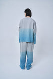 オーワイ(OY) GRADATION LOGO TUCK PANTS-GREY