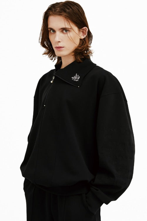 イーエスシースタジオ(ESC STUDIO) flower zipup mtm(black)