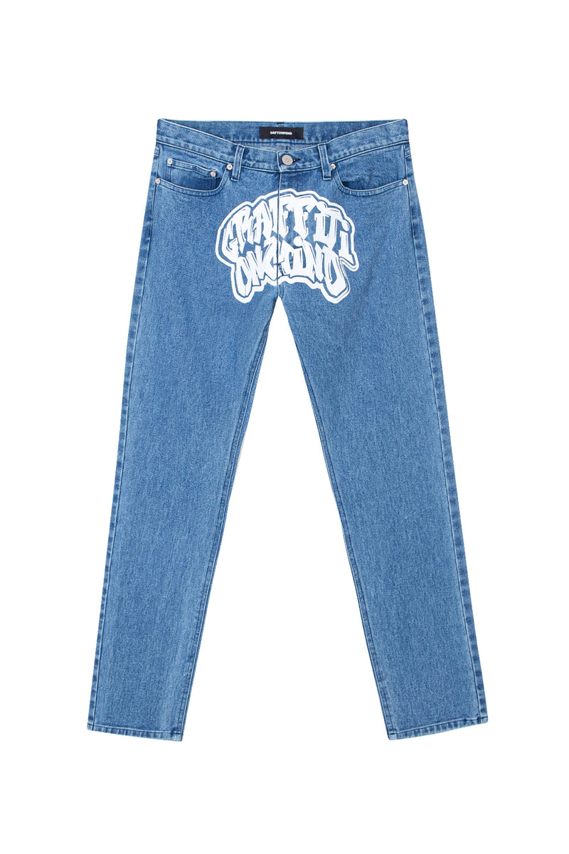 GRAFFITIONMIND(グラフィティオンマインド)          GRAFFITI LOGO DENIM PANTS