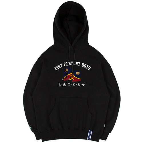 ロマンティッククラウン(ROMANTIC CROWN) 21C BOYS LOGO HOOD_BLACK