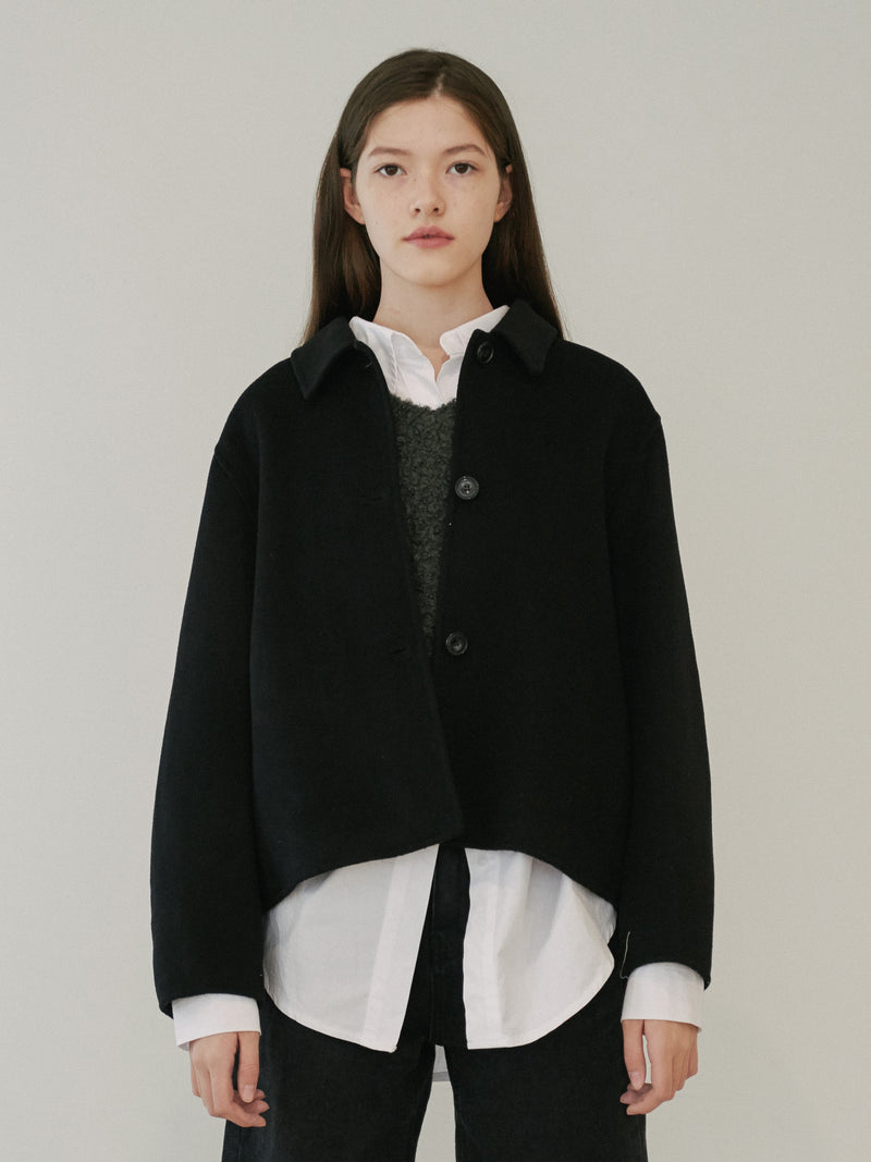 TMO BY 13MONTH（ティーエムオーバイサーティンマンス）HANDMADE CROPPED JACKET (BLACK)