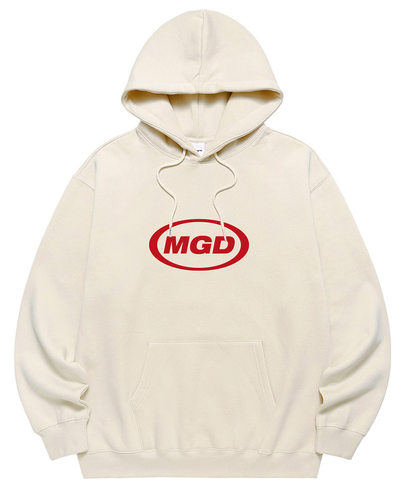 mahagrid (マハグリッド) MGD OVAL LOGO HOODIE [CREAM]