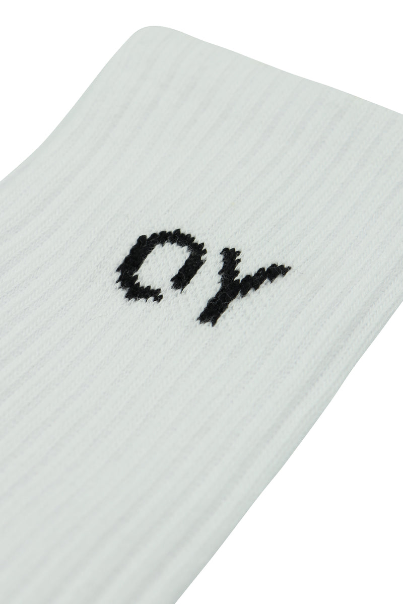 オーワイ(OY) BASIC LOGO SOCKS-WHITE
