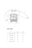 GRAFFITIONMIND(グラフィティオンマインド)          ILLUSION FANTASY CROPPED LAYERED CREWNECK