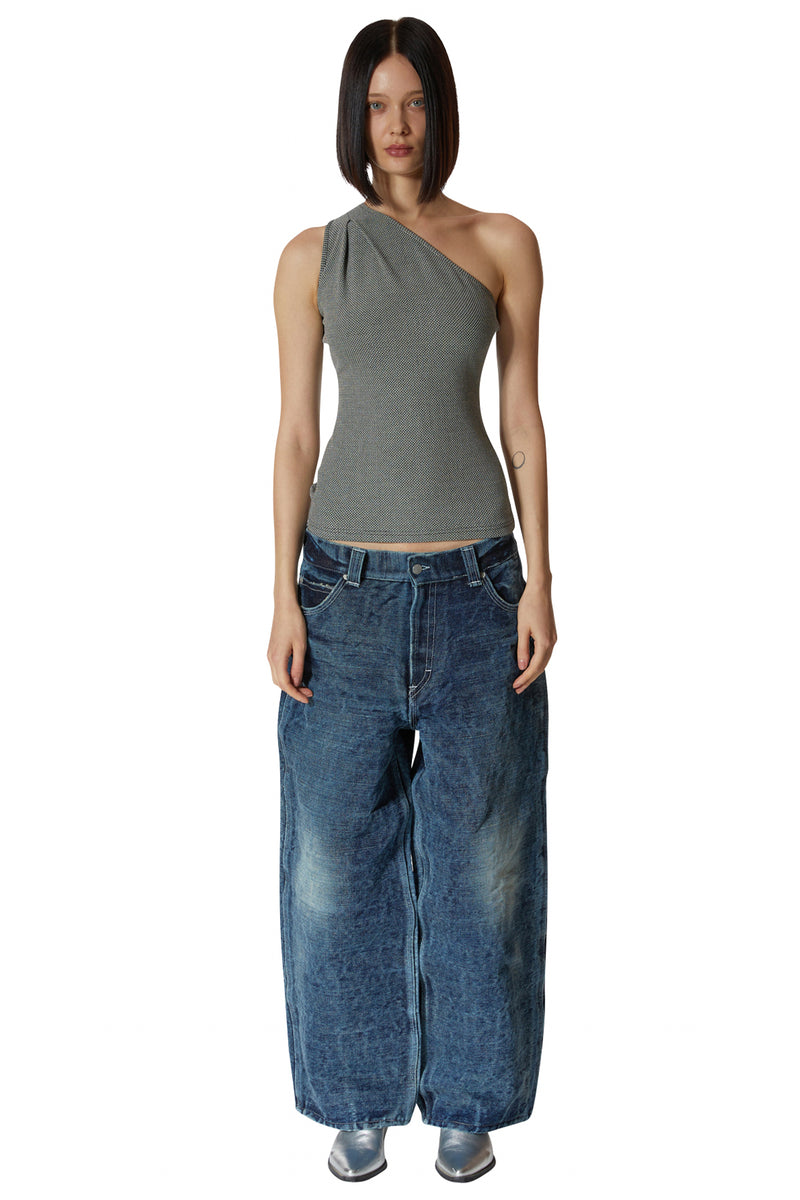 レイブレス(LABELESS)    UNFOLDED DAMAGE JEANS