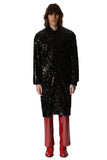 レイブレス(LABELESS)    SEQUIN BACK SLIT RAIN COAT