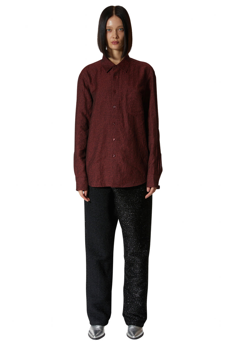 レイブレス(LABELESS)    RED SYMBOL CUFFS SHIRT