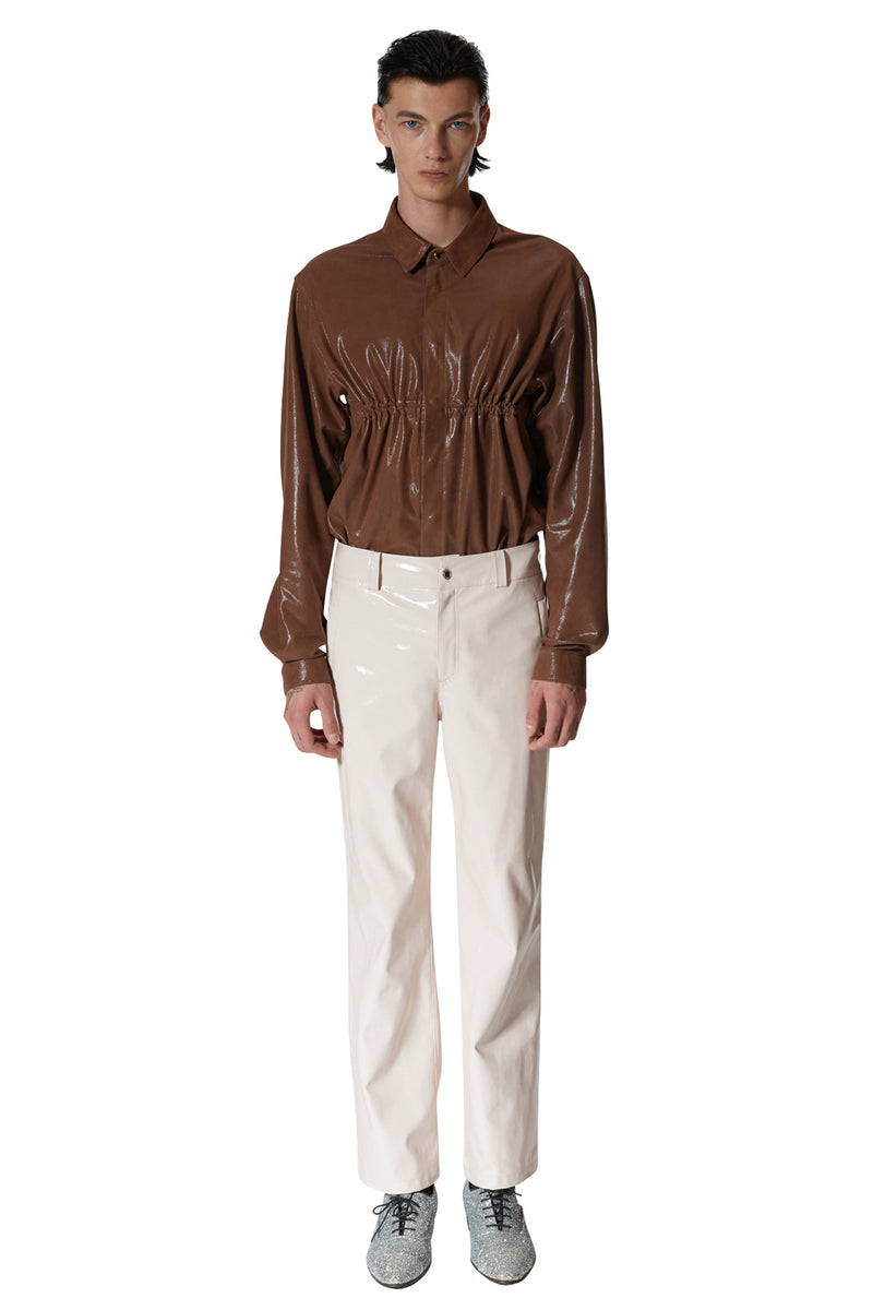 レイブレス(LABELESS)    PINK GLOSSY ENAMEL PANTS