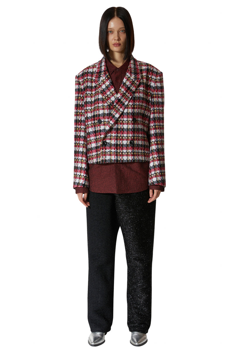 レイブレス(LABELESS)    ONE-BUTTON CROP BLAZER