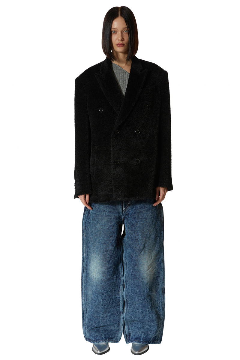 レイブレス(LABELESS)    BLACK DOUBLE BREASTED JACKET