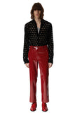 レイブレス(LABELESS)    RED GLOSSY ENAMEL PANTS