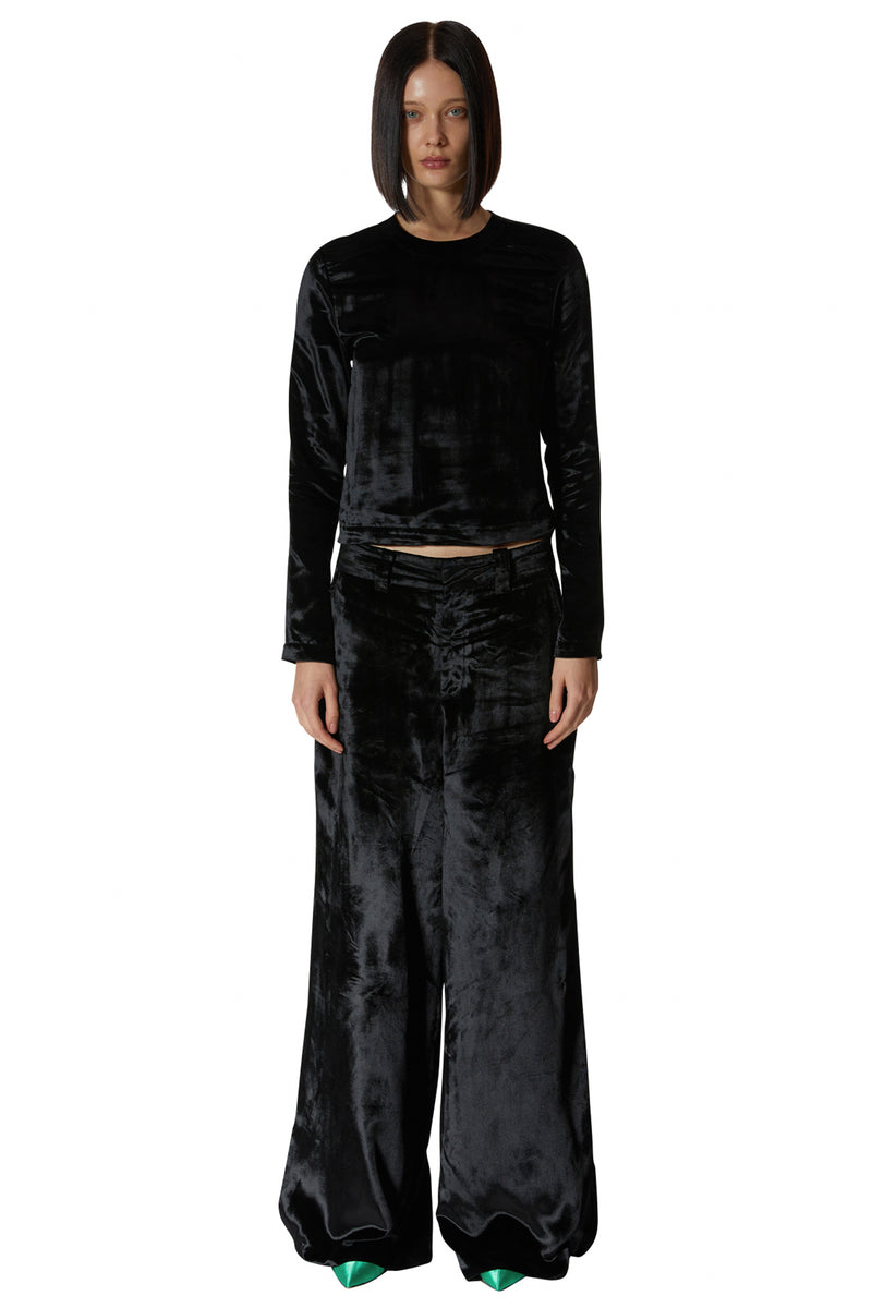 レイブレス(LABELESS)    BLACK SLIT TROUSERS