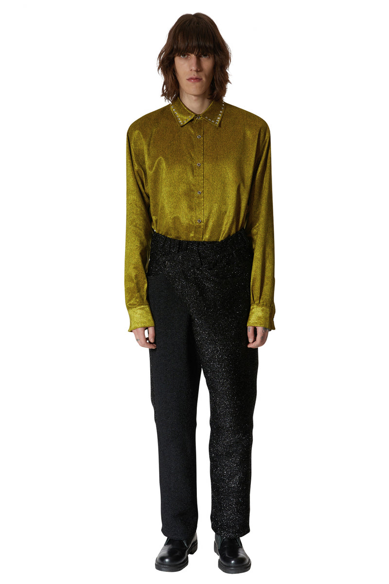 レイブレス(LABELESS)    BLACK WRAP TWEED PANTS