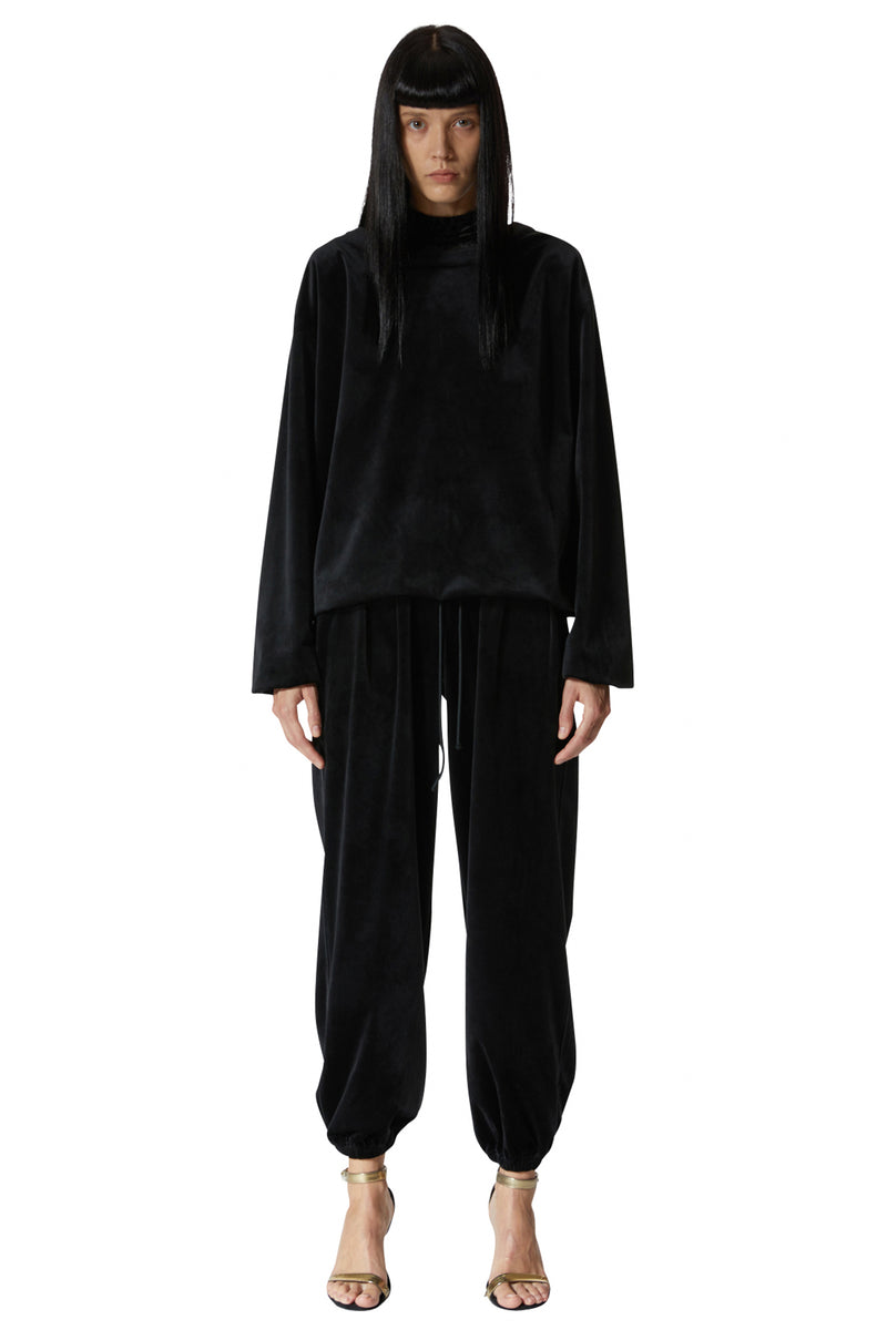 レイブレス(LABELESS)    BLACK VELVET SWEAT PANTS