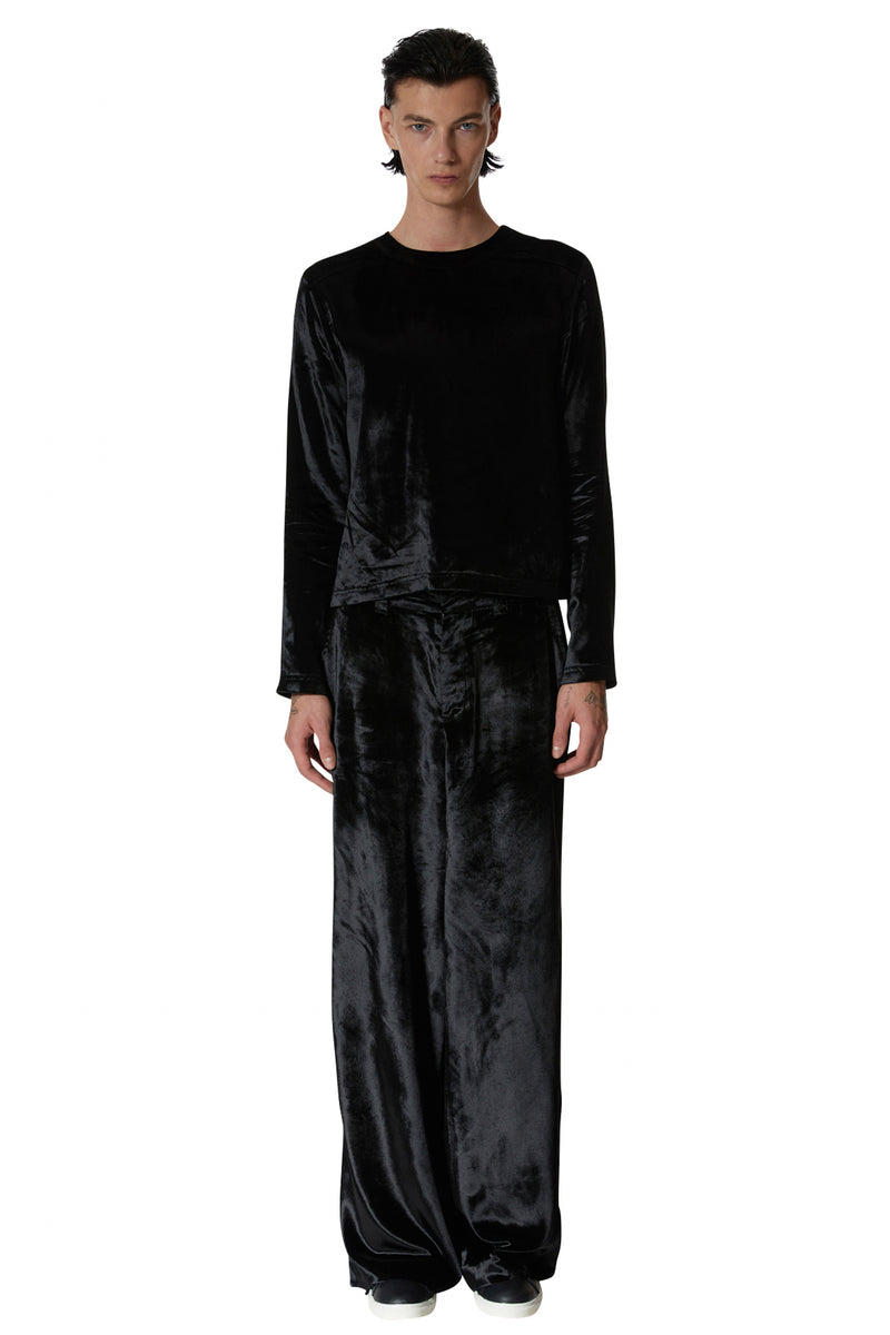 レイブレス(LABELESS)    BLACK SLIT TROUSERS