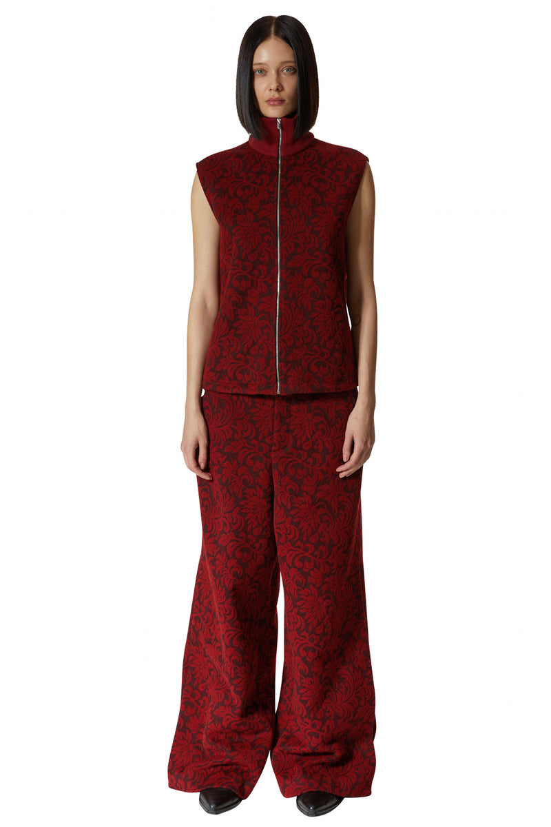 レイブレス(LABELESS)    JACQUARD SLIT TROUSERS