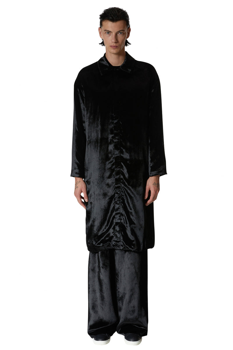 レイブレス(LABELESS)    BLACK BACK SLIT RAIN COAT