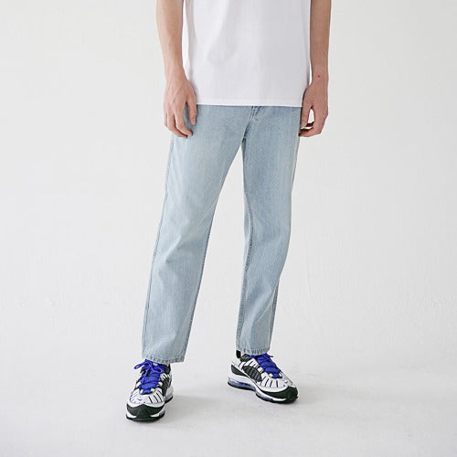 メスノウン(MASSNOUN) STN CROP REGULAR LIGHT DENIM PANTS MSEJP012-BL