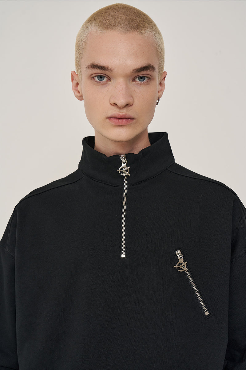 オーワイ(OY) LOGO ZIPPER POLA MTM-BLACK