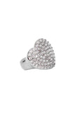 BLACKPURPLE (ブラックパープル)  big heart crystal ring_silver