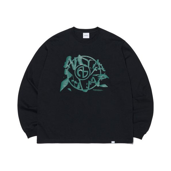NOMANUAL(ノーマニュアル)    ATYPICAL GPH LONG SLEEVE TEE - BLACK