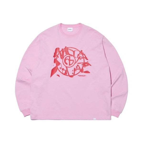 NOMANUAL(ノーマニュアル)    ATYPICAL GPH LONG SLEEVE TEE - LIGHT PINK