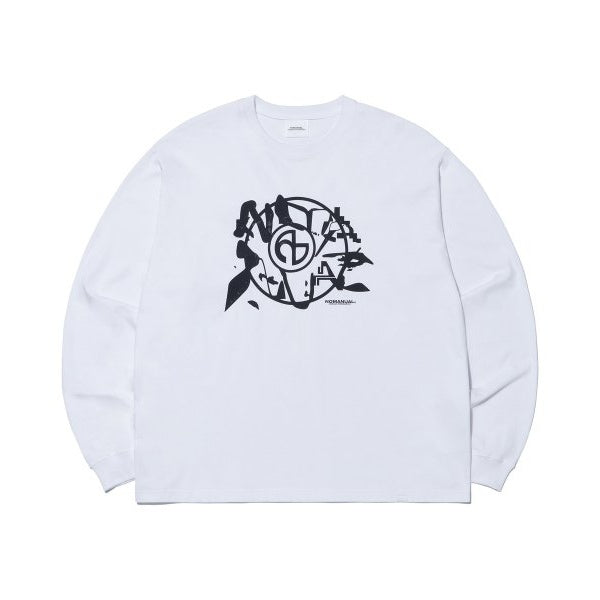 NOMANUAL(ノーマニュアル)    ATYPICAL GPH LONG SLEEVE TEE - WHITE