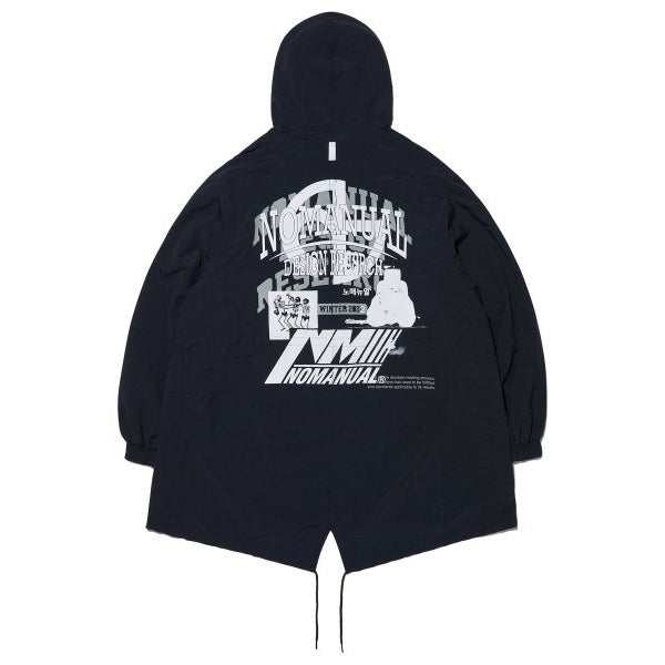 NOMANUAL(ノーマニュアル)    GPH HOODED WIND PARKA - BLACK