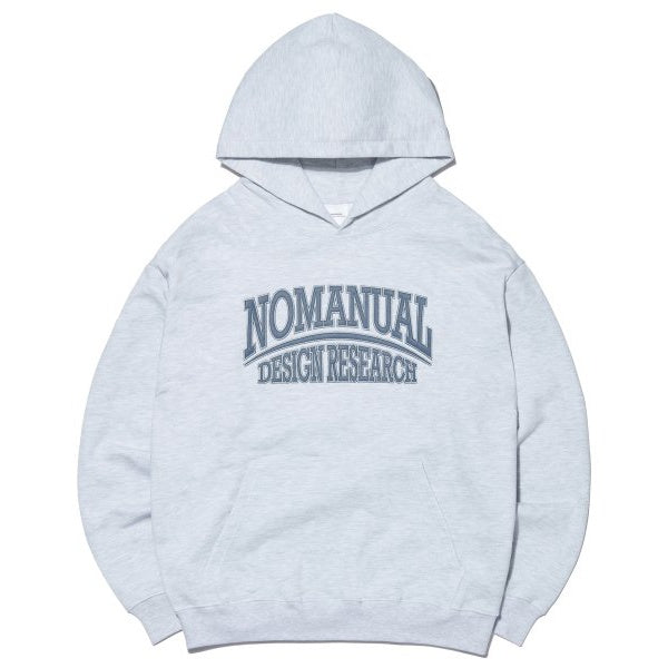 NOMANUAL(ノーマニュアル)    A.R HOODIE - WHITE MELANGE