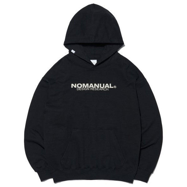NOMANUAL(ノーマニュアル)    D-R LOGO HOODIE - BLACK