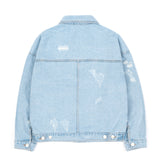 ブラックブロンド(BLACKBLOND) BBD Border Graffiti Logo Denim Jacket (Light Blue)