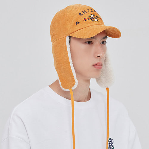 ロマンティッククラウン(ROMANTIC CROWN) CORDUROY TROOPER HAT_YELLOW