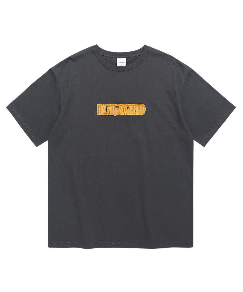 mahagrid (マハグリッド) RAW CUT EDGE TEE [CHARCOAL]