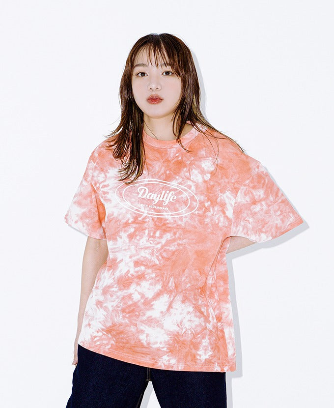 デイライフ(Daylife) Signature Logo Half T-shirt (Orange)