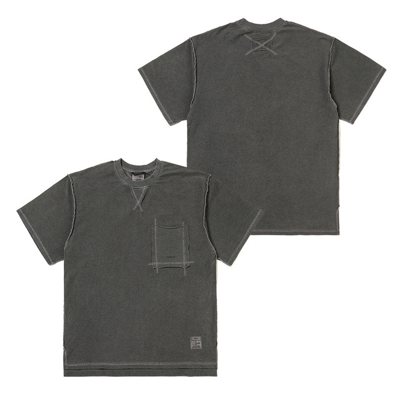 STIGMA(スティグマ) 22 INSIDEOUT PIGMENT OVERSIZED T-SHIRTS DARK GREY