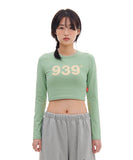 ARCHIVE BOLD (アーカイブボールド)　939 LOGO CROP LONG SLEEVE (PALE SAGE)