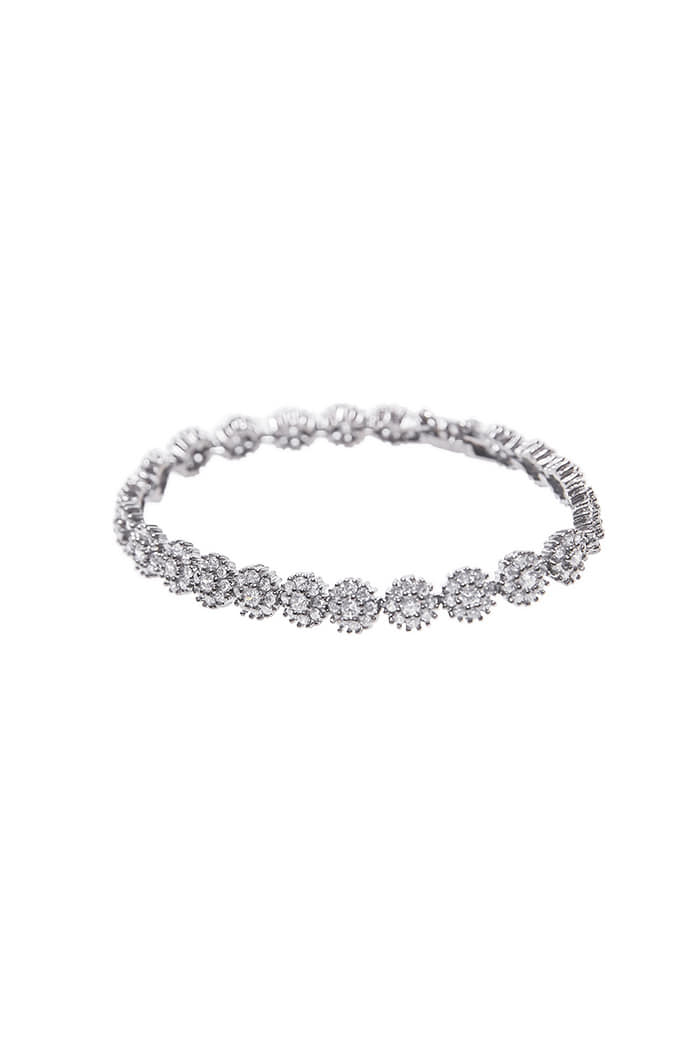 BLACKPURPLE (ブラックパープル)  snow crystal bracelet - silver