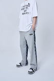 オーワイ(OY) OVER CHECK LOGO PANTS-GREY