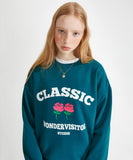 ワンダービジター(WONDER VISITOR) Classic Logo Sweatshirt [Green]