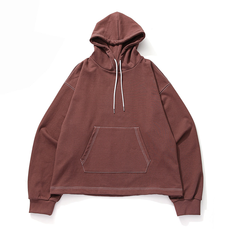 Q CUMBERS (キューカンバース)　BIG SILHOUETTE HOODIE / Taupe brown